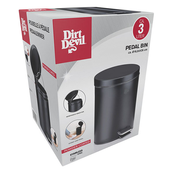 Dirt Devil Pedaalemmer | Dirt Devil | 3 liter (RVS, Zwart) 871125249491 K170108259 - 4