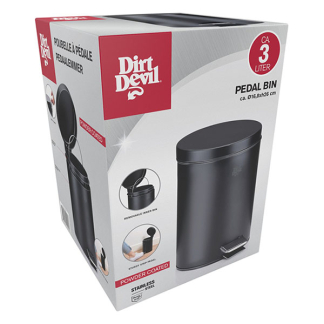 Dirt Devil Pedaalemmer | Dirt Devil | 3 liter (RVS, Zwart) 871125249491 K170108259 - 4