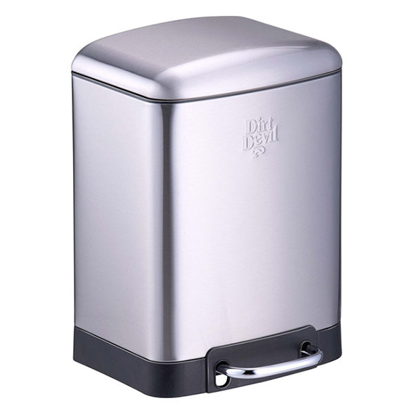 Dirt Devil Pedaalemmer | Dirt Devil | 6 liter (Gedempt deksel, RVS, Zilver) 871125249494 K170108267 - 1