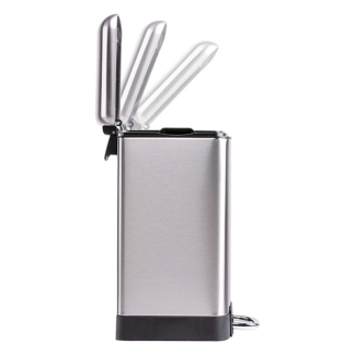 Dirt Devil Pedaalemmer | Dirt Devil | 6 liter (Gedempt deksel, RVS, Zilver) 871125249494 K170108267 - 3
