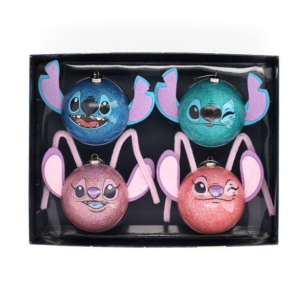 Disney Kerstballen set | Disney | 4 stuks (Stitch en Angel) DN90436 K151001283 - 2