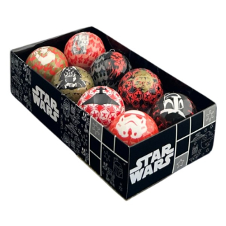 Disney Kerstballen set | Disney Star Wars | 8 stuks (Schuim, Goud/zwart) SW90895 K151001327