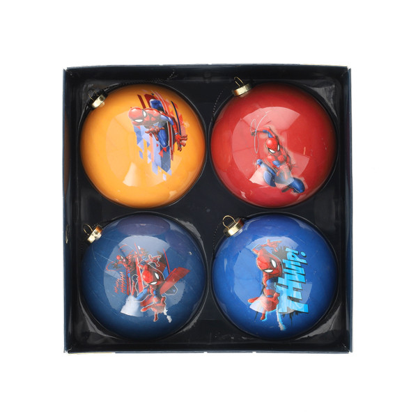 Disney Kerstballen set | Marvel | 4 stuks (Schuim, Spider-Man) DN90481 K151001301 - 2