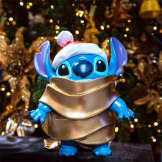 Disney Stitch kerstbeeld | Disney | 16 x 10.5 x 20.5 cm (Met kerstmuts en goud, Kunststof) DN25211 K151001285 - 3