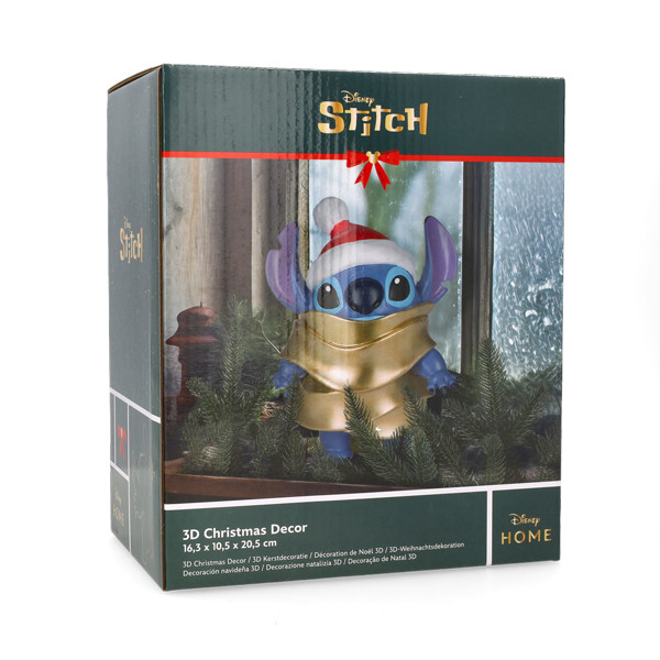 Disney Stitch kerstbeeld | Disney | 16 x 10.5 x 20.5 cm (Met kerstmuts en goud, Kunststof) DN25211 K151001285 - 4