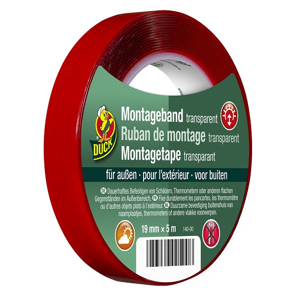 Duck Montagetape | Duck | 5 meter (Transparant, Buiten, 19 mm) 20.501.87 K010830251 - 1