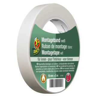 Duck Montagetape | Duck | 5 meter (Wit, Binnen, 19 mm) 20.501.85 K010830246 - 1