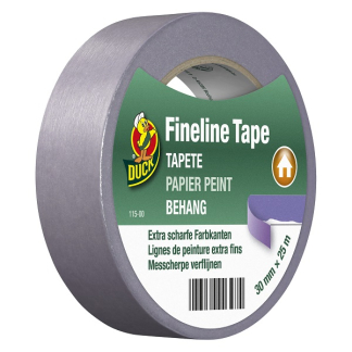 Duck Schilderstape | Duck | 25 meter (Fineline tape, Washi, Behang, Grijs, 30 mm) 20.501.50 K010830260 - 