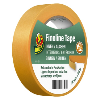 Duck Schilderstape | Duck | 25 meter (Fineline tape, Washi, Binnen/Buiten, Goud, 24 mm) 20.501.44 K010830258 - 1