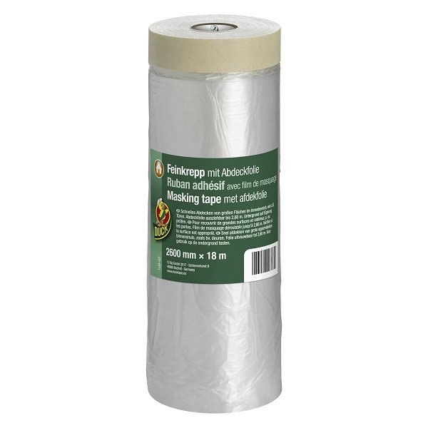 Duck Schilderstape met folie | Duck | 18 meter (Afdektape, Binnen, 260 cm) 20.501.36 K010830257 - 1