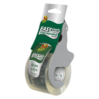 Duck Tape dispenser met verpakkingstape | Duck | 45 meter (Geluidloos, Transparant, 48 mm) 20.501.82 K010830272 - 1