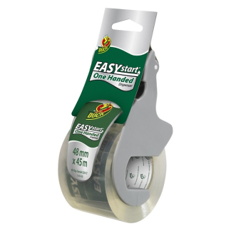 Duck Tape dispenser met verpakkingstape | Duck | 45 meter (Geluidloos, Transparant, 48 mm) 20.501.82 K010830272 - 