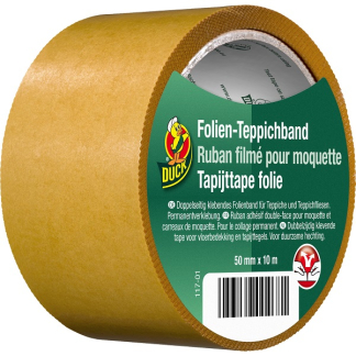 Duck Tapijttape | Duck | 10 meter (Dubbelzijdig, Folie, Kartelrand, 50 mm) 20.501.65 K010830245 - 