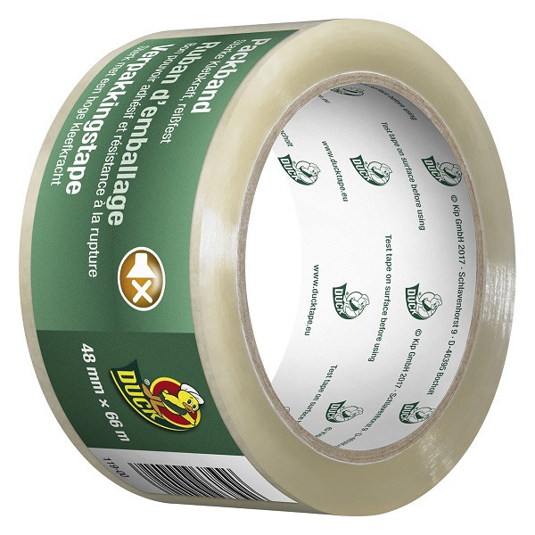 Duck Verpakkingstape | Duck | 66 meter (Geluidloos, Transparant, 48 mm) 20.501.74 K010830270 - 1