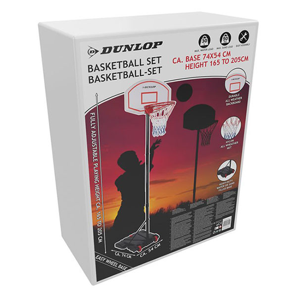 Dunlop Basketbalpaal | Dunlop | 74 x 54 x 165/205 cm (Verstelbaar) 871125247425 K170111845 - 9