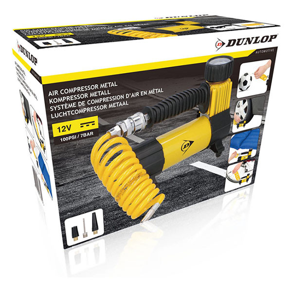 Dunlop Compressor | Dunlop (12V, Max. 7 bar, 3 naalden, Spiraalslang) 871125206381 K101303001 - 8