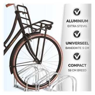 Dunlop Fietsenrek | Dunlop | 100 x 28 x 28 cm (4 fietsen, Staand/Muur) 871125207698 K170404697 - 3