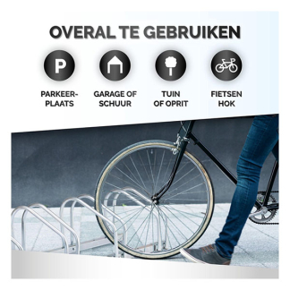 Dunlop Fietsenrek | Dunlop | 100 x 28 x 28 cm (4 fietsen, Staand/Muur) 871125207698 K170404697 - 4