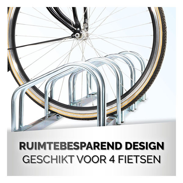 Dunlop Fietsenrek | Dunlop | 100 x 28 x 28 cm (4 fietsen, Staand/Muur) 871125207698 K170404697 - 5