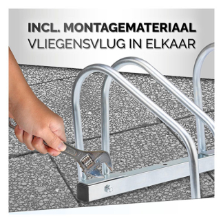 Dunlop Fietsenrek | Dunlop | 100 x 28 x 28 cm (4 fietsen, Staand/Muur) 871125207698 K170404697 - 6
