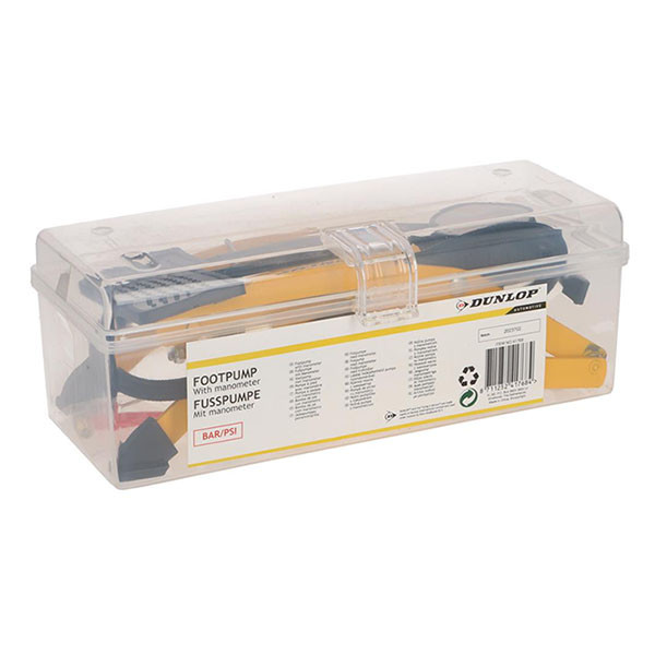 Dunlop Voetpomp | Dunlop (Manometer, Bar/Psi, Tot 8 bar, Opbergdoos) 871125241768 K170404701 - 5