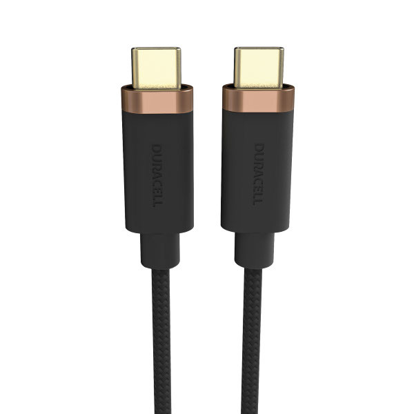 Duracell Motorola oplaadkabel | USB C ↔ USB C  | Duracell | 1 meter (USB 3.0, 65W, 5 Gbps, Kevlar) USB7030A D010221060 - 1