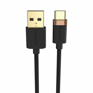 USB A naar USB C kabel | Duracell | 2 meter | USB 2.0 (15W, 480 Mbps, Kevlar)