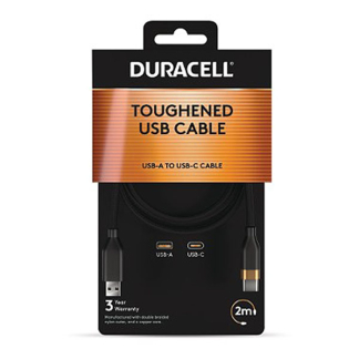Duracell USB A naar USB C kabel | Duracell | 2 meter | USB 2.0 (18W, 480 Mbps) DRU5021A K010214451 - 2