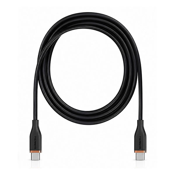 Duracell USB C naar USB C kabel | Duracell | 2 meter | USB 2.0 (100W, 480Mbps) DRU8020A K010214458 - 1