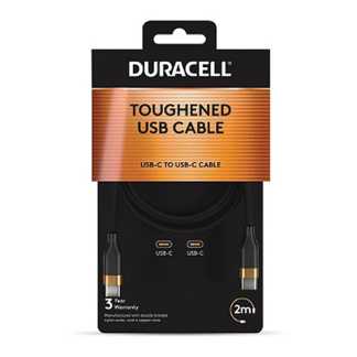 Duracell USB C naar USB C kabel | Duracell | 2 meter | USB 2.0 (60W, 480Mbps) DRU5020A K010214457 - 2