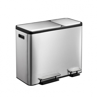 EKO Duo prullenbak - EKO - EcoCasa (30+15 liter, Mat RVS) 31718269 A170104573 - 1