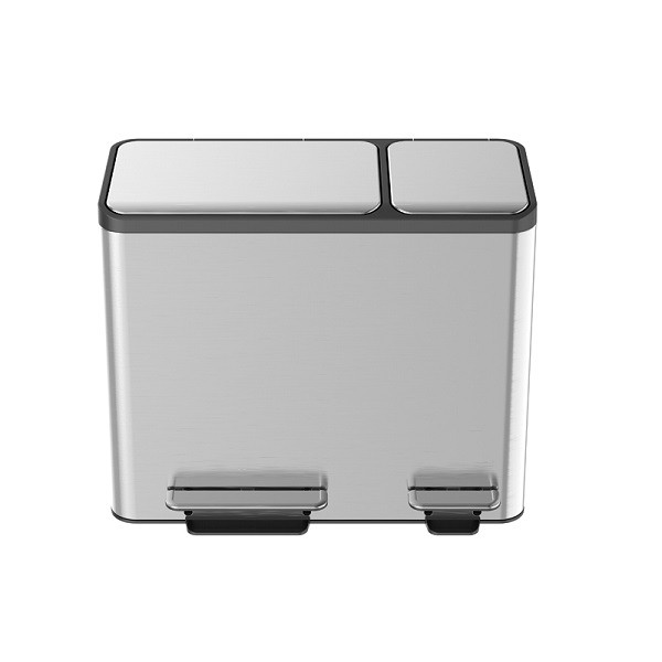 EKO Trio prullenbak - EKO - EcoCase (15+15+15 liter, Mat RVS) 31718276 A170104574 - 1