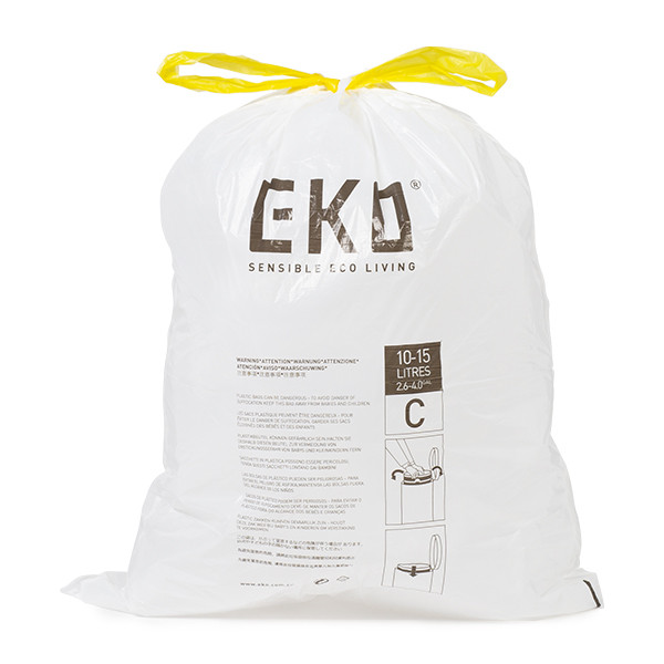 EKO Vuilniszakken - 10 tot 15 liter (20 stuks, Type C, Extra sterk) VB337030 K170104612 - 1