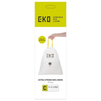 EKO Vuilniszakken - 10 tot 15 liter (20 stuks, Type C, Extra sterk) VB337030 K170104612 - 2