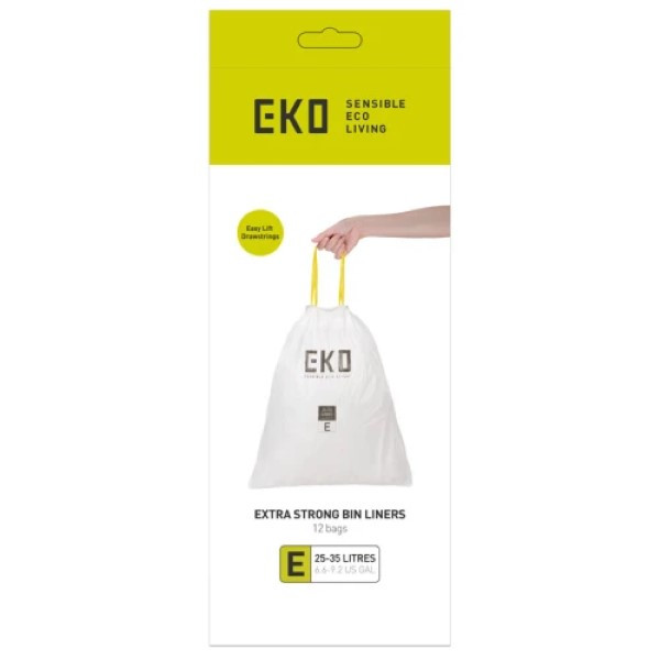 EKO Vuilniszakken - 25 tot 35 liter (12 stuks, Type E, Extra sterk) VB337050 K170104614 - 2