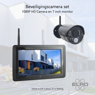 ELRO Beveiligingscamera wifi | ELRO (Full HD, Camera + 7” Scherm, Bewegingsdetectie, Nachtzicht, Binnen/Buiten) CZ40RIPS K170406247 - 2