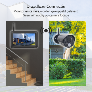 ELRO Beveiligingscamera wifi | ELRO (Full HD, Camera + 7” Scherm, Bewegingsdetectie, Nachtzicht, Binnen/Buiten) CZ40RIPS K170406247 - 3