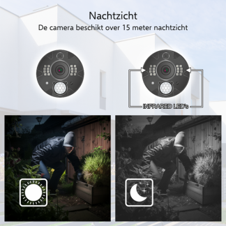 ELRO Beveiligingscamera wifi | ELRO (Full HD, Camera + 7” Scherm, Bewegingsdetectie, Nachtzicht, Binnen/Buiten) CZ40RIPS K170406247 - 6