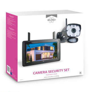 ELRO Beveiligingscamera wifi | ELRO (Full HD, Camera + 9” Scherm, Nachtzicht, Bewegingsdetectie, Binnen/Buiten) CZ60RIP11S K170202907 - 2