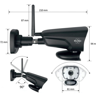 ELRO Beveiligingscamera wifi uitbreidingsset |  ELRO | CZ60RIPS (Full HD, Bewegingsdetectie, Color Night Vision, Binnen/Buiten) CC60RXX11 K170202908 - 2