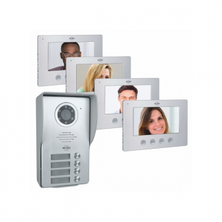 ELRO Intercom met camera | ELRO | 4 woningen (Bedraad, Nachtzicht, 7") DV477W4 K170113623 - 1