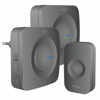 ELRO Plug-in deurbel | ELRO (Draadloos, 300 meter, 110 dB, ledindicator, 2 ontvangers, Zwart) DB3000PL-P1C2B K170113568 - 1