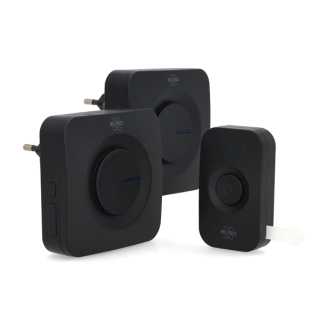 ELRO Plug-in deurbel | ELRO (Draadloos, 300 meter, 110 dB, ledindicator, 2 ontvangers, Zwart) DB3000PL-P1C2B K170113568 - 1