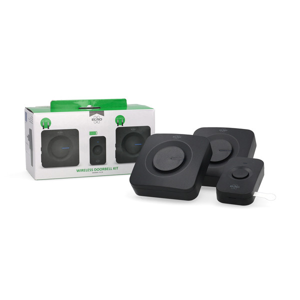 ELRO Plug-in deurbel | ELRO (Draadloos, 300 meter, 110 dB, ledindicator, 2 ontvangers, Zwart) DB3000PL-P1C2B K170113568 - 3