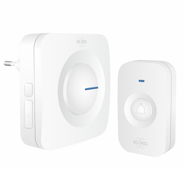 ELRO Plug-in deurbel | ELRO  (Draadloos, 300 meter, 110 dB, ledindicator, Wit) DB3000PL-P1C1W K170113567 - 1