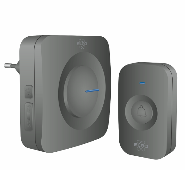 ELRO Plug-in deurbel | ELRO (Draadloos, 300 meter, 110 dB, ledindicator, Zwart) DB3000PL-P1C1B K170113566 - 1
