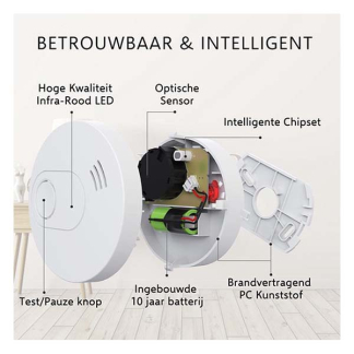 ELRO Rookmelder | ELRO | 4 stuks (10 jaar sensor, 10 jaar batterij, Magneetmontage) K170501312 V170501312 - 6