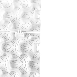 Ecco Products Grind- en grasplaat | ECCO | 113.2 x 78.3 x 3 cm (76 stuks, Wit) 11068 P170105655 - 2