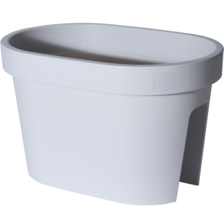 Ecken & Kanten Balkon plantenbak | Ecken & Kanten | 40 x 27 x 25 centimeter (Polypropyleen, Buiten, Grijs) Y54197850 K170116471