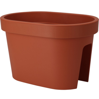 Ecken & Kanten Balkon plantenbak | Ecken & Kanten | 40 x 27 x 25 centimeter (Polypropyleen, Buiten, Terracotta) Y54199740 K170116492 - 1